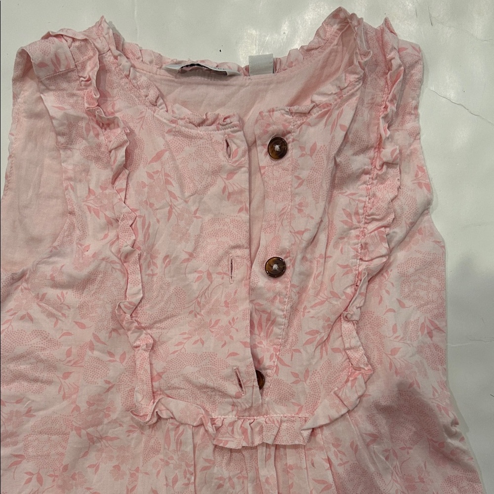 Janie and Jack Pink Floral Ruffle Dress - Picture 2 of 5